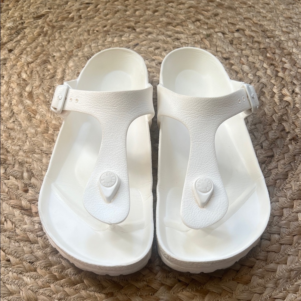 White Slide Sandals - Picture 2 of 4